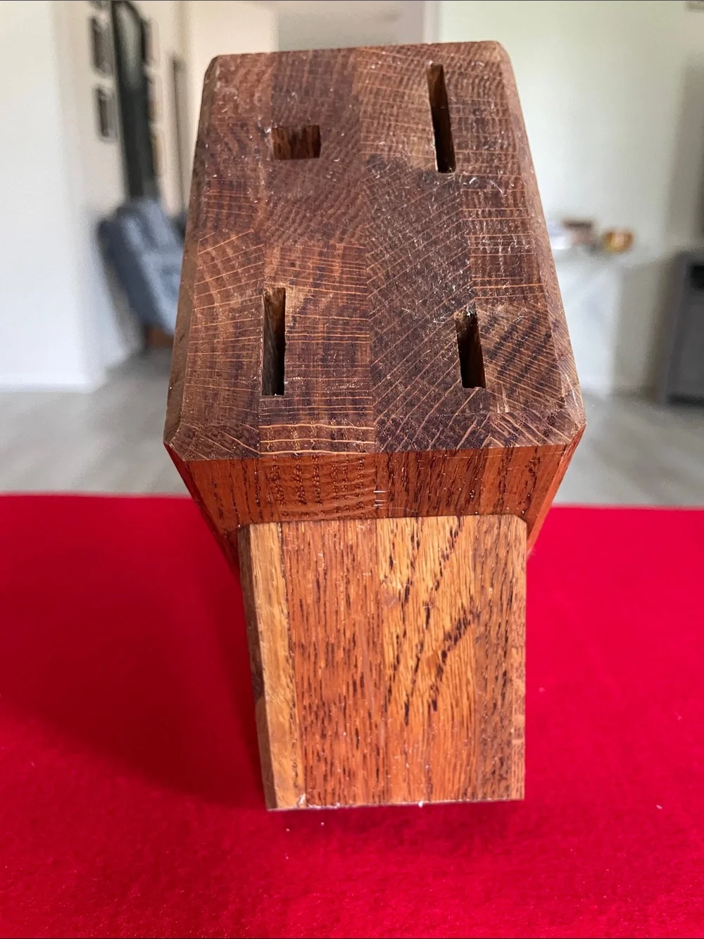 Chicago Cutlery 4 Slot Wooden Knife Block - Natural Wood
